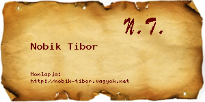 Nobik Tibor névjegykártya